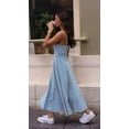thumbnail image 4 of Women'S Sleeveless Strapless Slim Fit Denim Dress 2025 Flowy Jean Dress Blue XL, 4 of 9