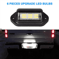 6Pcs 12V LED Number License Plate Light for Car Boats Motorcycle