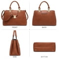 thumbnail image 3 of Dasein Women Satchel Handbags Top Handle Purse Medium Tote Bag Vegan Leather Shoulder Bag, 3 of 8