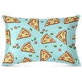 thumbnail image 2 of Hand Draw Pizza Plush Pillowcase, Luxury Soft King Pillow Case for Hair and Skin, Standard Size Pillow Covers with Zipper Closure, 20x30in Home Decor Gifts, 2 of 7