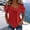 Red, variant on Women's Striped Blouse Asymmetric Neck Puff Short Sleeve Casual Summer Wear(Light Blue,M)