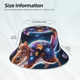 thumbnail image 3 of Yiaed Colorful Star River Squirrel Print Reflective Stripe Bucket Hat Unisex Funny Outdoor Fisherman Cap Beach Sun Hat, 3 of 5