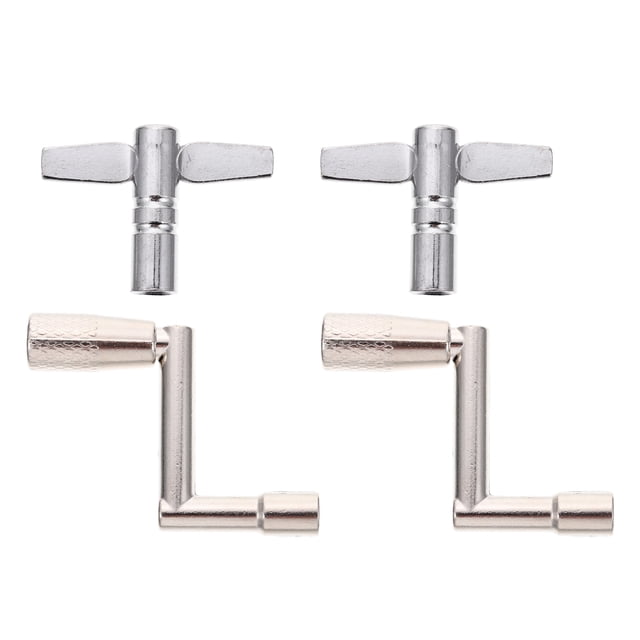 CIMAXIC 4Pcs Drum Keys Drum Tuning Keys Drum Set Adjustment Wrenches Repairing Tools Silver,2.48"X1.77"X0.51"