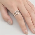 thumbnail image 4 of Hook Knot Gold-Tone Ball Heart Ring .925 Sterling Silver Band Jewelry Female Male Unisex Size 8, 4 of 4