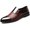 Brown, variant on Men's Dress Shoes Patent Leather Loafers Pointed Zipper Oxford Formal Business Tuxedo Shoes