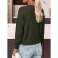 thumbnail image 3 of BTFBM V Neck Cardigan Sweaters for Women 2026 | Long Sleeve Knit Sweater, Button Down Shrug Tops, Open Front, Lightweight Cardigans, Business Casual Outfits,Fall Winter Clothing, 3 of 8