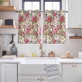 thumbnail image 2 of Pink Spring Floral Kitchen Curtains Window Panels, Vintage Summer Botanical Insulated Window Treatment Curtain, Grommet Curtains for Bedroom/Living Room/Bathroom, 2 Piece 42"Wx54"L, 2 of 8
