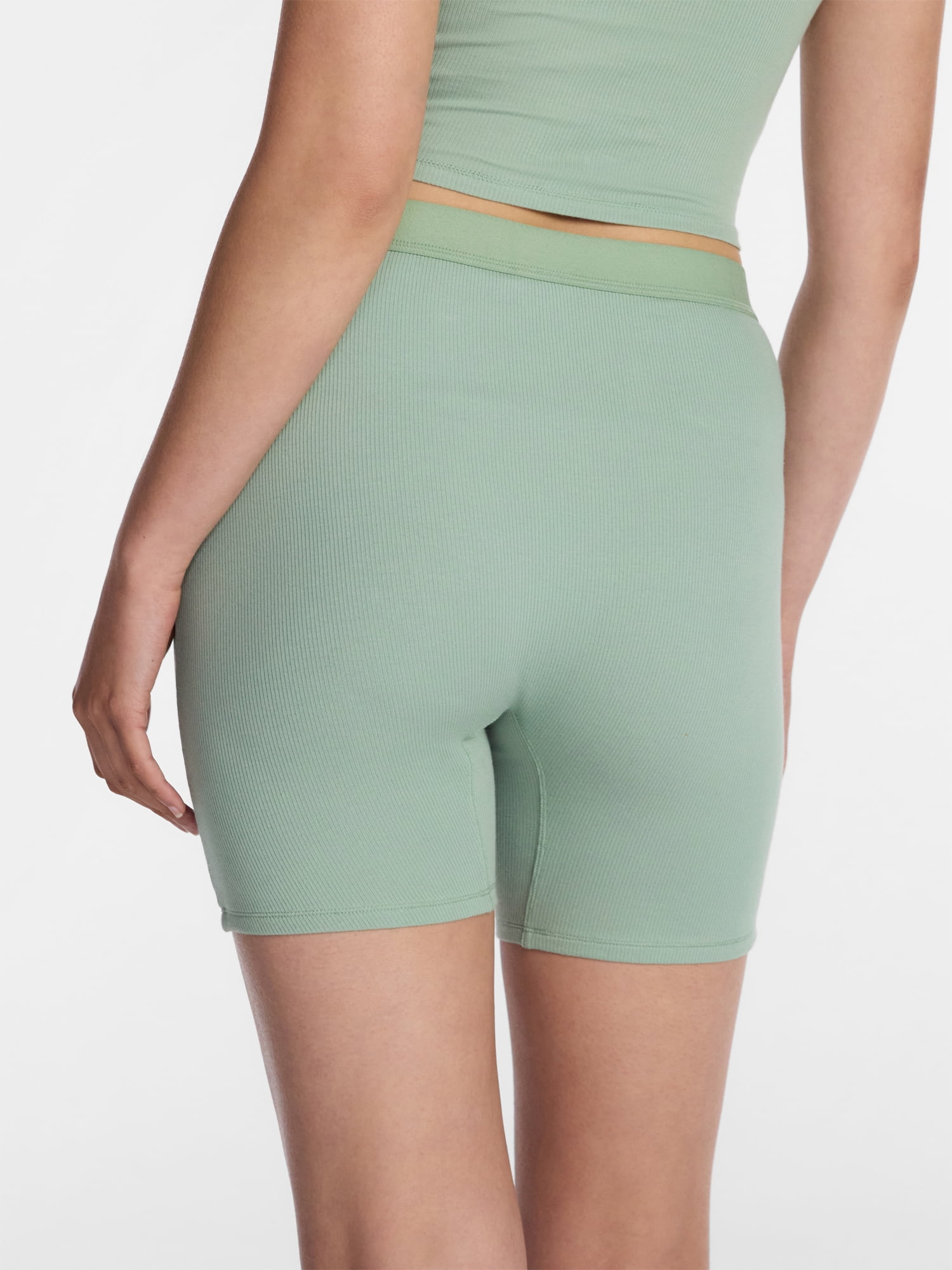 No Boundaries Cotton Stretch Ribbed Boxer Shorts, Women's XS-XXXL