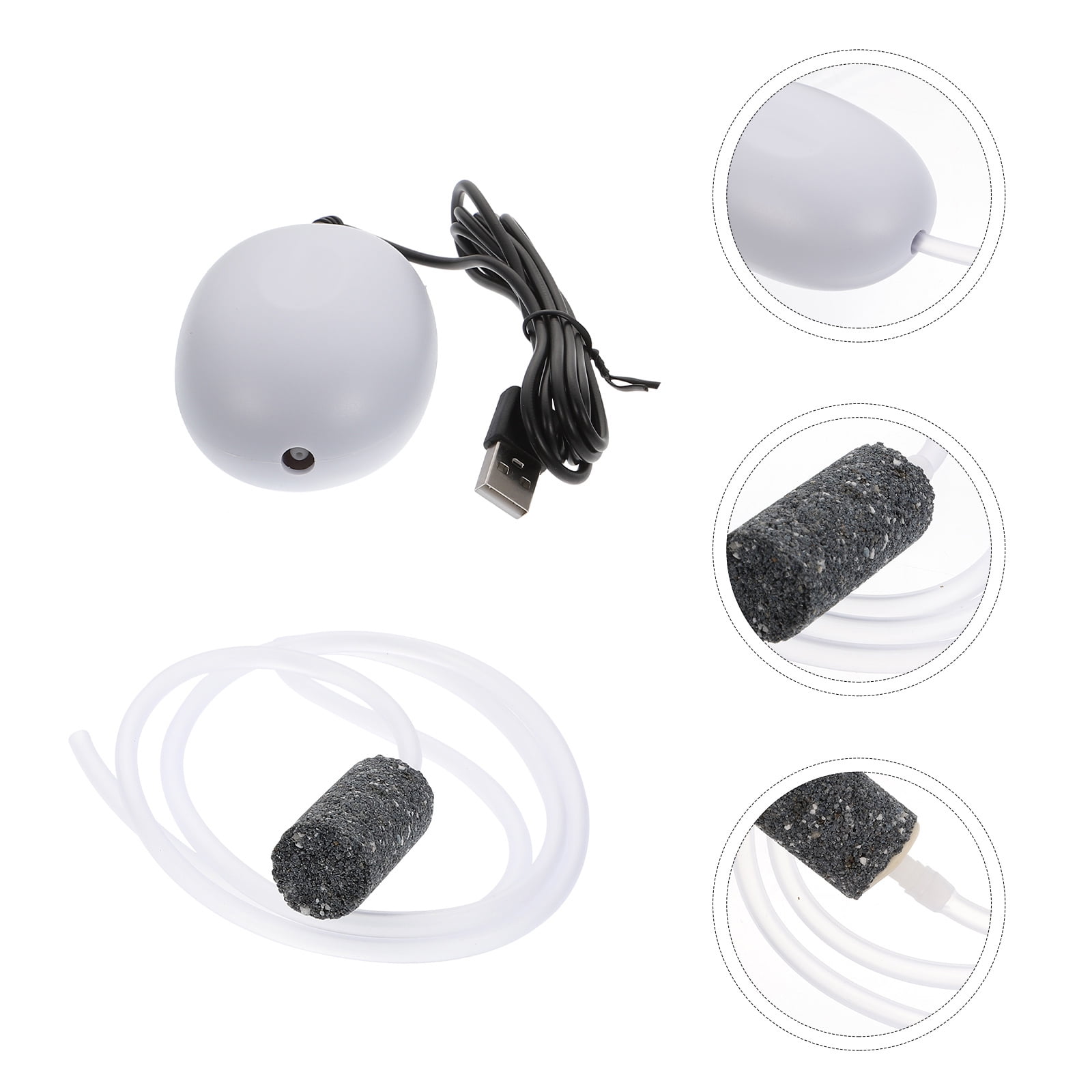 WRISTBIQUE Aquarium Oxygen Air Pump for Fish Tank Oxygenation Compact USB