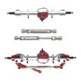 thumbnail image 4 of RC Front Rear Axles 1/12 Scale Metal Drive Shafts Complete Upgrade Set for MN82 LC79 RC Crawler Car, 4 of 9