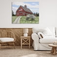 thumbnail image 3 of Stupell Industries Barn with Floral Wagon Patriotic Painting Wrapped Canvas Art Print Wall Art, 48 x 36, 3 of 8