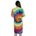 thumbnail image 3 of Just Love Short Sleeve Nightgown / Night Shirts Sleep Dress for Women (Tie Dye Bright Swirl Screen, Medium), 3 of 3