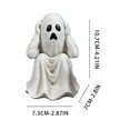 thumbnail image 3 of Twfbrm Halloween Ghost Statue, Halloween Decorations 5 Inch Resin Spooky White Ghost Figurine, Gothic Ghost Sculpture Haunted-Houses Desktop Ornaments for Tiered Tray Shelf Mantel Table Centerpieces, 3 of 7