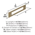 thumbnail image 5 of Amerock Medora 7-9/16 inch (192mm) Center-to-Center Rectangle Golden Champagne Cabinet Pull Backplate, 5 of 6