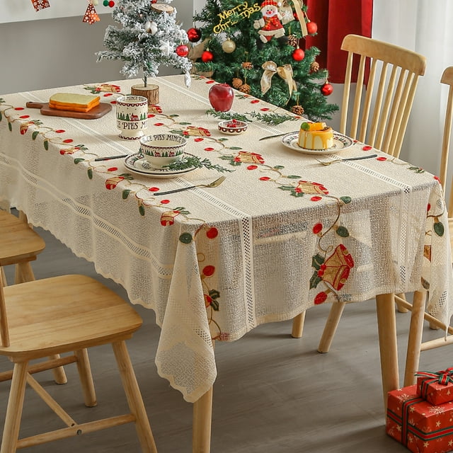 Granjero Gordo Mantel navideño rectangular de 55 x 39 pulgadas, estilo A