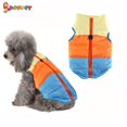 thumbnail image 2 of Spencer Pet Cat Dog Jacket Patchwork Winter Fall Waterproof Dog Coat Vest Warm Outfit Puppy Costume for Small Medium Dogs (M,Orange+Blue), 2 of 9