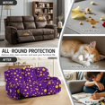 thumbnail image 5 of Xoenoiee Purple Star Pattern Recliner Sofa Cover, Stretch Reclining Couch Covers with Pockets, Washable Lazy Boy Recliner Slipcovers, Leakproof Sofa Protector for Kids, Pets, Dog and Cat, 5 of 7