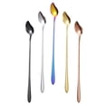 thumbnail image 3 of Cucharas de postre de acero inoxidable 5pcs Cucharas de café creativas de cucharas de mezcla de cucharas, 3 of 5