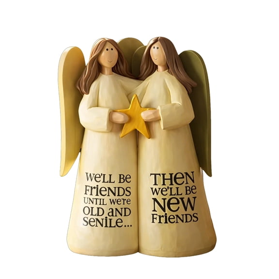 Sister Friendship Statue - Resin Gift Figurine with Inspirational Quote, Heartfelt Keepsake for Best Friends & Sisters, Elegant Home Decor, Anniversary present