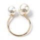 thumbnail image 1 of 2 piezas de accesorios de mano de moda apertura en forma de U ajustable, cierre de servilleta de perlas, oro y plata ShuxiuWang 8390605820373, 1 of 1