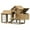 Beige, variant on Pefilos 59" Outdoor Wooden Chicken Coop with Nesting Box, Runs, Farm Hen House 2-4 Hens, Weatherproof Pet House for Rabbits, Poultry, Beige