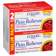 Equate Value Pack Extra Strength Tablets Pain Reliever/Fever Reducer 100 Ct