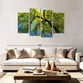 thumbnail image 2 of Elephant Stock Under A Weeping Willow Tree Wall Art - Horizontal Multi Panel Canvas - Living Room Wall Decor - Floral And Botanical Multi Panel - Black And Gray Decor - 75" x 48", 2 of 4