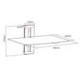thumbnail image 2 of Brateck Single 1 Components DVD Wall Mount Floating Shelf, 2 of 2