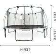 thumbnail image 3 of SKYWALKER TRAMPOLINES Epic Series 14ft Round Trampoline with Safety Enclosure Net - Heavy Duty Outdoor Trampoline for Kids & Adults, 1600lb Weight Capacity, Padded Spring Cover, 3 of 6