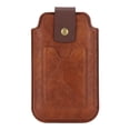 thumbnail image 2 of Bolsa de Cinta, Evita Manchas para Hombres retro Teléfono de Cuero 2 Teléfono Móvil Portátil para Trabajos Al Aire Libre, 2 of 7