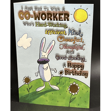 Happy Birthday Co-Worker Greeting Card w/Envelope