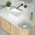thumbnail image 4 of Logmey 16 in. x 12 in. Bathroom Vessel Sink Modern Rectangular Porcelain Ceramic Bowl Art Basin in White, 4 of 7