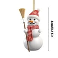 thumbnail image 3 of Costeam Christmas Unique Acrylic Snowman Hanging Pendant Ornament Christmas Tree Decoration Festive Xmas Hanging Ornament For Home Tree Decor, 3 of 6