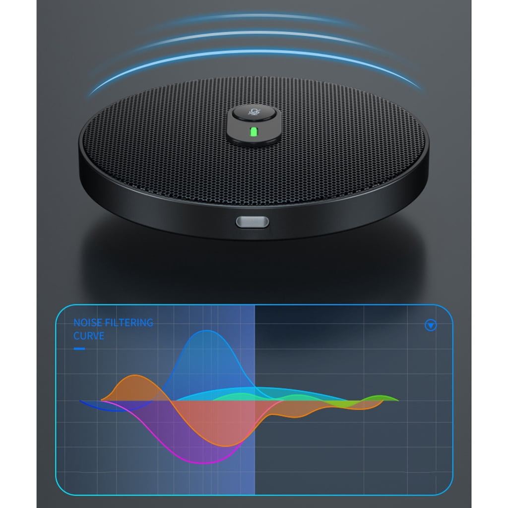 Metal Desktop Microphone With Touch Mute And LED Light For Video Calls Streaming Podcasts