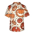 thumbnail image 4 of Men's Short Sleeve V-Neck Halloween Print Chest Pocket Care Top 3XL, 4 of 4
