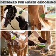 thumbnail image 2 of 2PCS Pet Grooming Tools - Double-Sided Brush for Shedding and Bathing, Suitable for Short/Long Haired Dogs Cats and Horses, Deshedding Dog Brush, Mane & Tail Combs for Horses - Pet Supplies,Green, 2 of 8