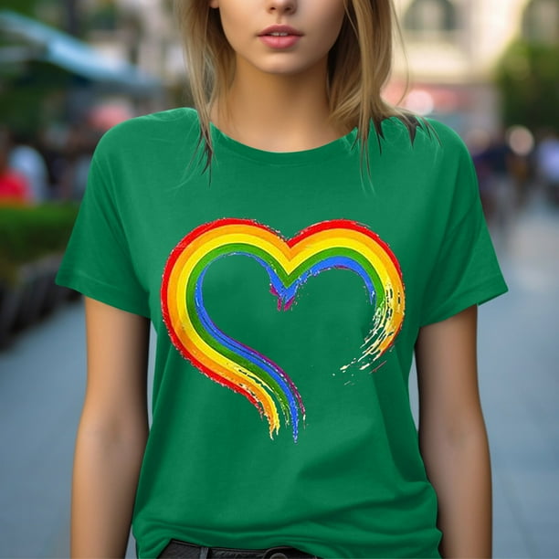 Fiudx Ofertas de La Semana Camiseta de Manga Corta Holgada con Cuello Redondo y Estampado Informal a La Moda para Mujer