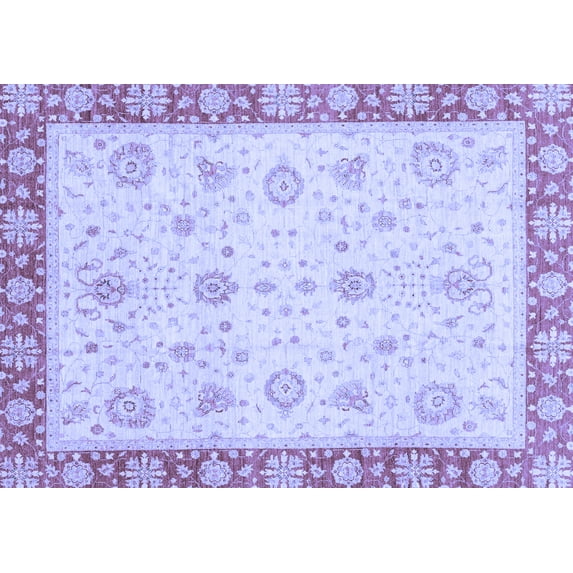 Ahgly Company Indoor Rectangle Abstract Blue Modern Area Rugs, 8' x 12'