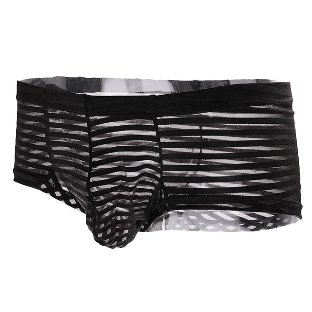 New See Through Stripe Mesh Briefs U Convex Men Briefs Ropa interior transparente Zulema Ropa interior