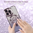 thumbnail image 5 of Magnetic Case  for iPhone 15 Pro Max Glitter Case Luxury Plating Love Heart Compatible with MagSafe Clear Case with Camera Protector Protection Shockproof Cover for Women Girls-Purple, 5 of 12