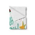 thumbnail image 2 of Hello Summer Soft Flannel Fleece Throw Blanket, Summer Objects Starfish Watermelon Pineapple Cactus with Colorful Wording, Cozy Plush for Indoor and Outdoor Use, 70" x 90", Multicolor, by Ambesonne, 2 of 5