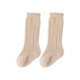 thumbnail image 2 of Dengjunhu 1 Pair Solid Color Hollow Out Kids Socks Ultra Soft Middle Tube Stretchy Thin Socks for Daily Wear, 2 of 7