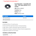 thumbnail image 2 of Front Brake Rotor - Compatible with 1984 - 1985 Toyota 4Runner 2.4L 4-Cylinder - Beck Arnley, 2 of 2