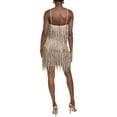 thumbnail image 2 of Michael Kors womens  Collection Fringe Suede Shift Dress, 4, Grey, 2 of 3