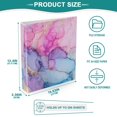 thumbnail image 4 of Haosy 2 Pack Hardcover 3 Ring Binder 1.5 Inch Ring Decorative Binder Organizer for Home School Office, Pink Purple Blue Marble, 4 of 10