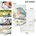 thumbnail image 2 of Coolnut Blue Bird on Branch Hand Towels 2 Pieces, Cotton Bath Towel for Drying Face Hands Body Decorative Water Absorbent Lightweight Towels for Bathroom Ktichen Travel Gym, 16"x28", 2 of 6