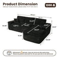 thumbnail image 4 of Vcatnet 105" Modular Sectional Sofa Couch L Shaped Plush Corduroy Cloud Couch Modern Minimalist Couch with Chaise and Deep Seat for Living Room, Black, 4 of 10