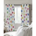 thumbnail image 3 of Rainbow Boho Blackout Curtains 39 Inches Long for Bedroom, Colored Minimalist Geometric Polka Dots Thermal Insulated Room Darkening Black Out Window Curtain Panels Grommet Drapes for Living Room, 3 of 8