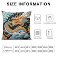 thumbnail image 6 of COMIO  Chinese Dragon Pattern Pillow Covers Fall Pillow Cover Cushion Case for Bed Couch Sofa Holiday Farmhouse Decorative, Square,2pc, 6 of 6