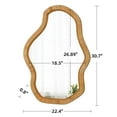 thumbnail image 3 of Sintosin Bathroom Mirrors,Boho Woven Rattan Wall Bathroom Mirror 22"x30", Handmade Decorative Mirror for Farmhouse, Coastal & Modern Decor, 3 of 10